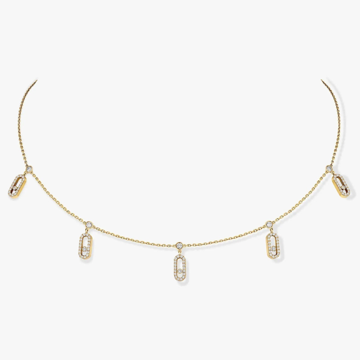 Messika Choker Move Uno Pampille Paved Gold Cubic Zirconia Necklace